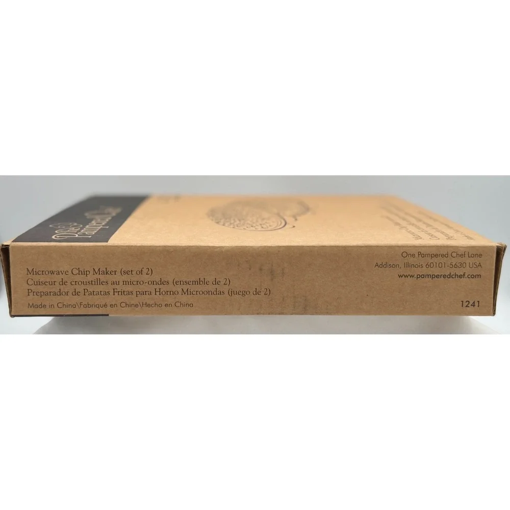 Pampered Chef Microwave Chip Maker Set of 2 - NEW In Box - 1241